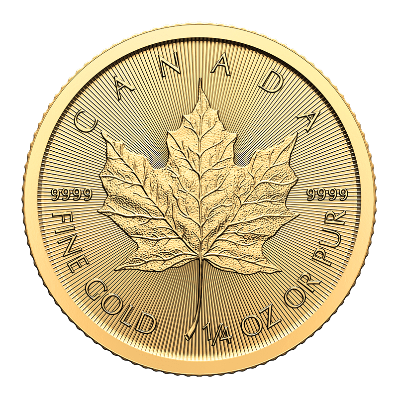 Image pour Pièce Feuille d’érable en or de 1/4 oz (2024) à partir de Métaux précieux TD